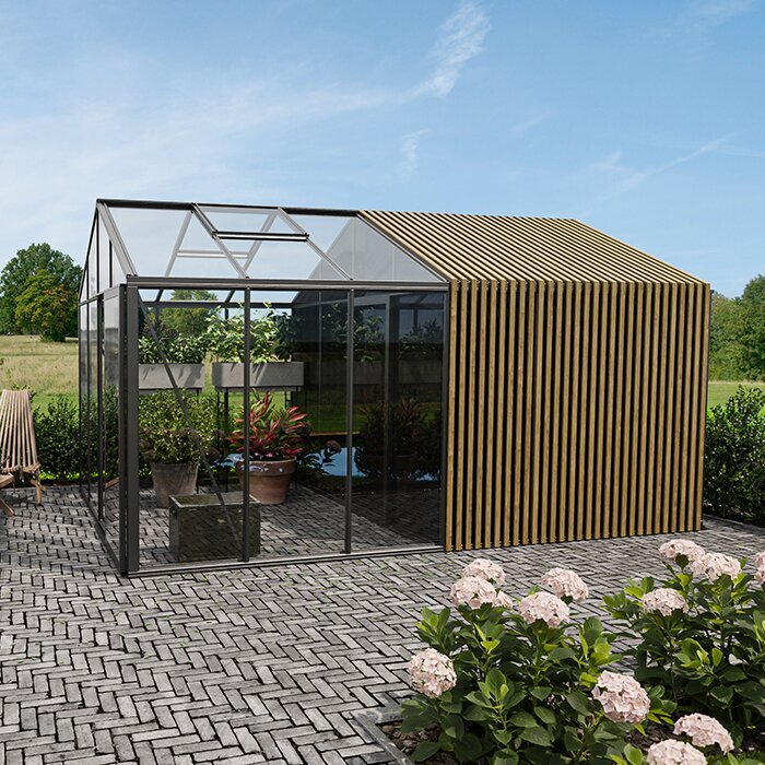 Gewächshäuser aus Aluminium mit Lager Limited edition | Aluminium - Limited Edition Gewächshaus mit eingebautem Lager